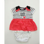 Βρεφικό σετ για κορίτσι λευκό-κοραλί Funky 119-060120-1