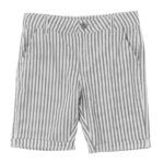 Παιδική βερμούδα λινή για αγόρι λευκό-μπλε ριγέ Funky 120-113106-1