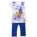 Παιδικό σετ κάπρι για κορίτσι μπλε-λευκό Funky 120-519123-1