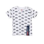 Βρεφική μπλούζα μακό κοντομάνικη για αγόρι λευκή Funky 121-805111-1
