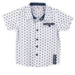 Βρεφικό πουκάμισο κοντομάνικο για αγόρι λευκό FUNKY 121-808103-1