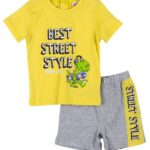 Βρεφικό σετ καλοκαιρινό για αγόρι κίτρινο Funky 121-801102-1