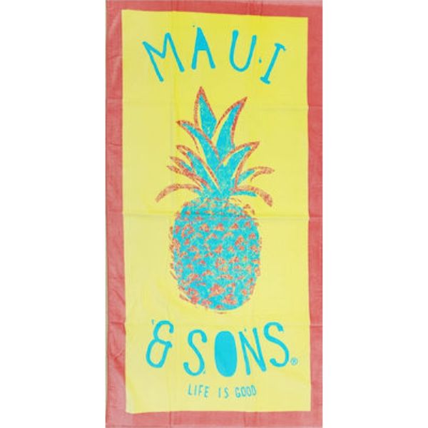 Κίτρινη πετσέτα θαλάσσης Maui and Sons ΜΑ91021
