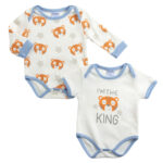 Βρεφικό σετ 2τμχ φανελάκια για αγόρι εκρού-σιέλ FUNKY 222-050116-1