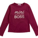 Παιδική μπλούζα μακό μακρυμάνικη για κορίτσι μπορντό Funky 222-506130-1