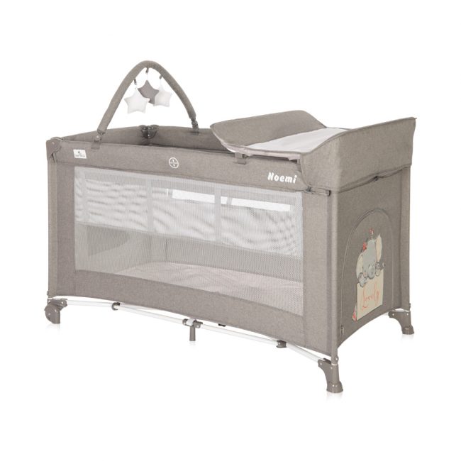 Παρκοκρέβατο Lorelli Noemi 2 Layer Plus, String Elephant 10080562157
