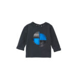 Βρεφική μπλούζα μακό μακρυμάνικη για αγόρι ανθρακί Gang 221139