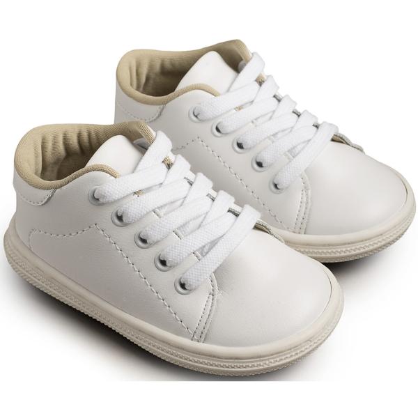 Παπούτσια Βαπτιστικά Δερμάτινα Sneakers Λευκά BABYWALKER BS3030