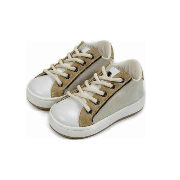 Babywalker Τρίχρωμο Sneaker EXC5197 Λευκό-Μπεζ