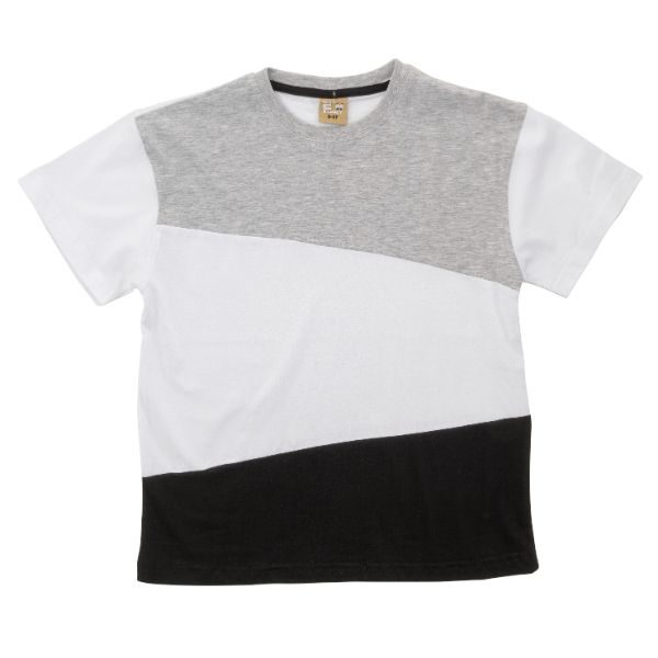 Μπλούζα κοντομάνικη για αγόρι σε χρώμα λευκό-γκρι FUNKY 122-105133-1