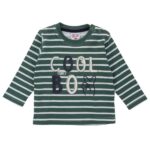 Βρεφική μπλούζα μακό μακρυμάνικη για αγόρι πράσινο-λευκό FUNKY 122-806100-2