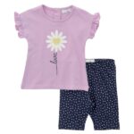 Βρεφικό σετ μακό μπλούζα-κάπρι κορίτσι λιλά-μπλε FUNKY 122-919108-1