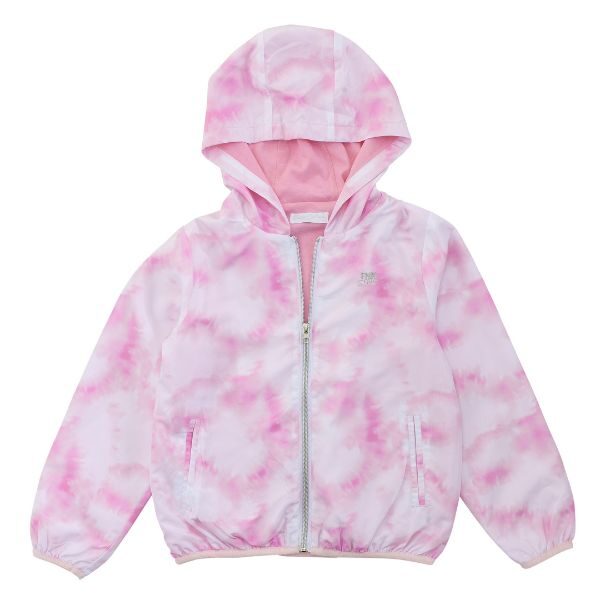 Μπουφάν αντιανεμικό κορίτσι λευκό-ροζ tie-dye FUNKY 122-518100-1