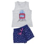 Παιδικό σετ σορτς για κορίτσι ανθρακί FUNKY 122-524104-1