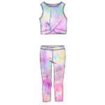 Παιδικό σετ τοπ και κολάν κάπρι για κορίτσι tie-dye FUNKY 122-720106-1