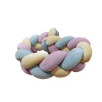 Χειροποίητη προστατευτική πλεξούδα μουσταρδί-μέντα-σάπιο μήλο CC22-013