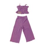 Παιδικό σετ πετσετέ παντελόνα με Crop top βιολετί Minimo MD36006-27