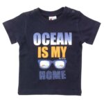 Βρεφική μπλούζα μακό κοντομάνικη αγόρι σκούρο μπλε FUNKY 122-805115-1