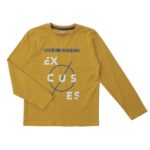 Παιδική μπλούζα μακό μακρυμάνικη για αγόρι μουσταρδί Funky 223-106125-1