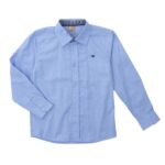 Παιδικό πουκάμισο μακρυμάνικο για αγόρι μπλε FUNKY 223-108109-1