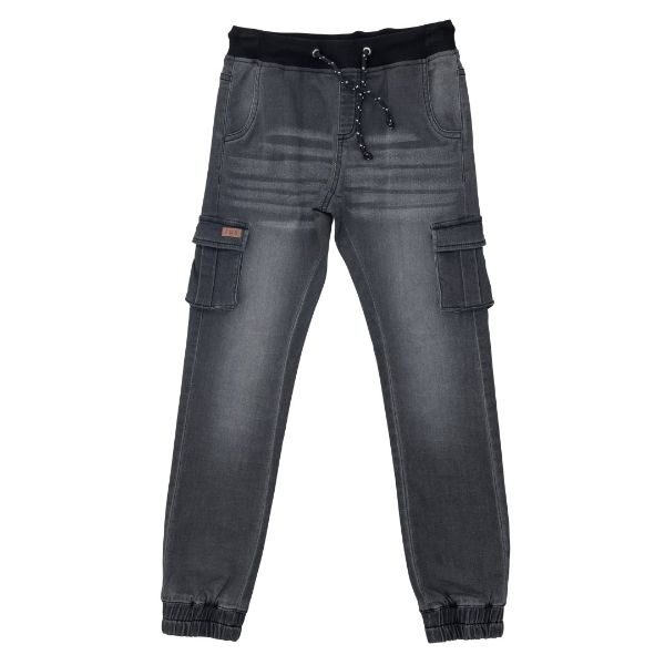 Παντελόνι τζιν dobby για αγόρι σε χρώμα μαύρο FUNKY 223-112101-2