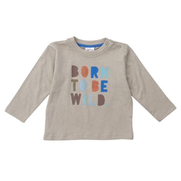 Βρεφικό μπλουζάκι μακρυμάνικο για αγόρι σε χρώμα desert FUNKY 223-806106-1