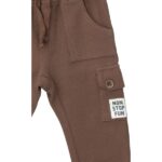 Παντελόνι βρεφικό τύπου jogger σε χρώμα σοκολατί FUNKY 223-811102-1