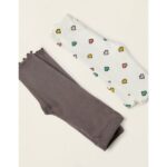 Κολάν βρεφικά 2pack για κορίτσι γκρί-λευκό ZIPPY ZNGAP0401_22008