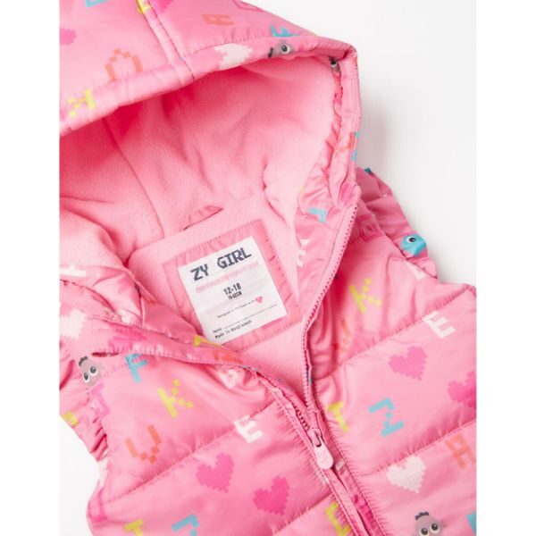 Βρεφικό αμάνικο μπουφάν ροζ για κορίτσι ZIPPY ZBGAP0104_22002