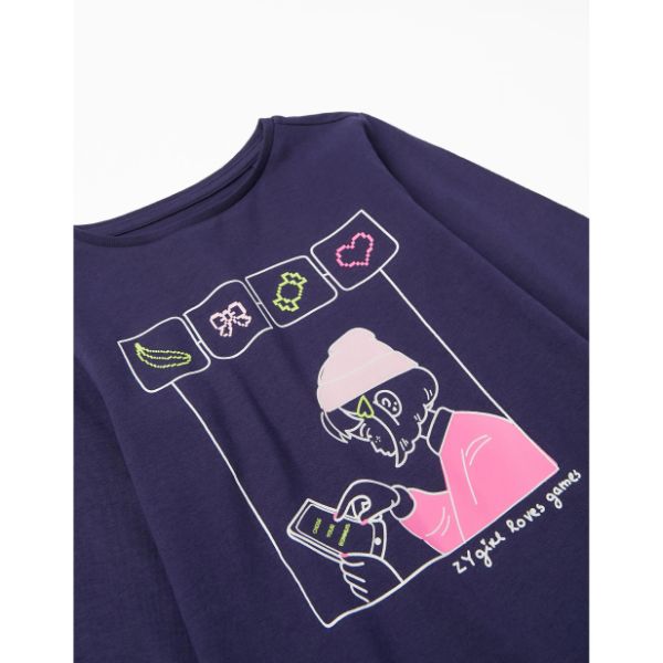 Μπλουζάκια 2pack μακρυμάνικα μπλέ-ρόζ για κορίτσι ZIPPY ZKGAP0303_22100