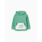 Μπλούζα βρεφική φούτερ για αγόρι aqua green ZBBAP0202_22028