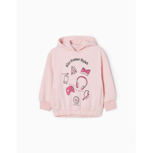 Μπλούζα για κορίτσι φούτερ με κουκούλα ρόζ ZIPPY ZKGAP0202_22036