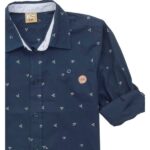 Πουκάμισο μακρυμάνικο για αγόρι χρώμα μπλε funky 123-108106-1