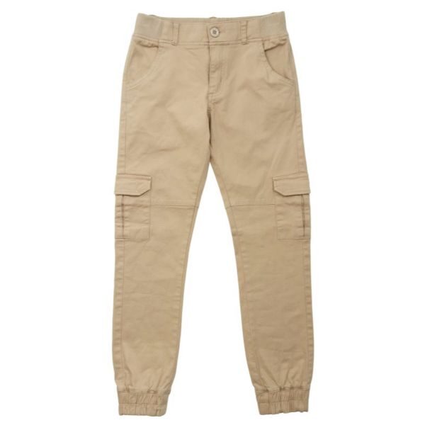 Παντελόνι καμπαρντίνα cargo για αγόρι σε χρώμα μπεζ FUNKY 123-111101-1