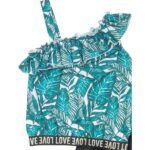 Σετ σορτς για κορίτσι σε χρώμα λευκό allover-μαύρο FUNKY 123-524128-1