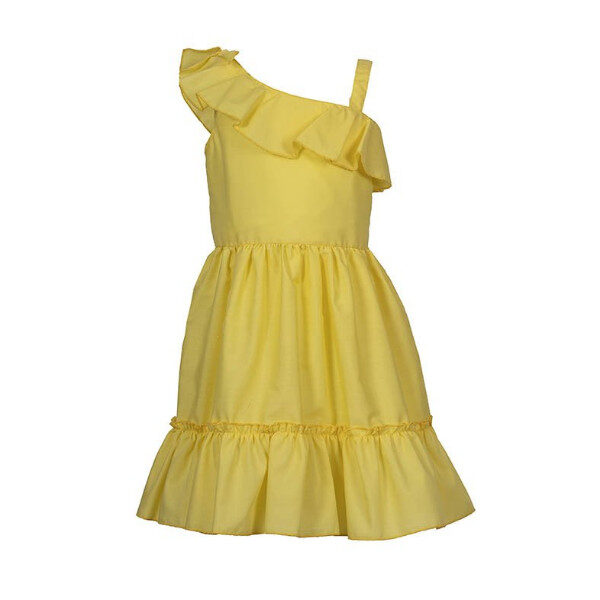Φόρεμα καλοκαιρινό σε κίτρινο χρώμα M&B FASHION 1871