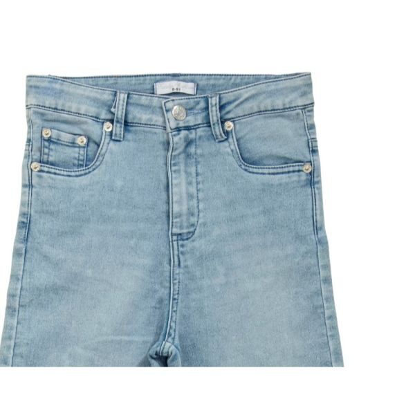 Παντελόνι τζιν κοντό φαρδύ για κορίτσι χρώμα ανοιχτό μπλε funky 123-512101-1