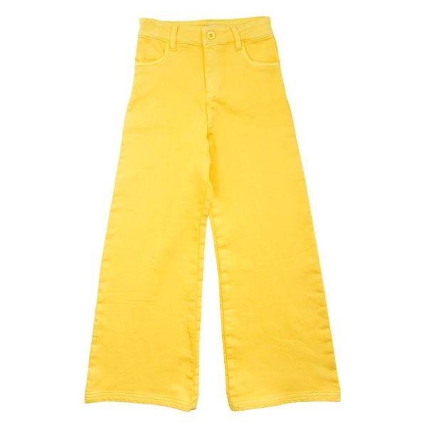 Παντελόνι τζιν κίτρινο φαρδύ ελαστικό για κορίτσι funky 123-531103-1