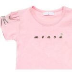 Σετ μπλουζ/μα-κολάν για κορίτσι σε χρώμα ροζ πούδρας-ανοιχτή μόκα FUNKY 123-719101-1