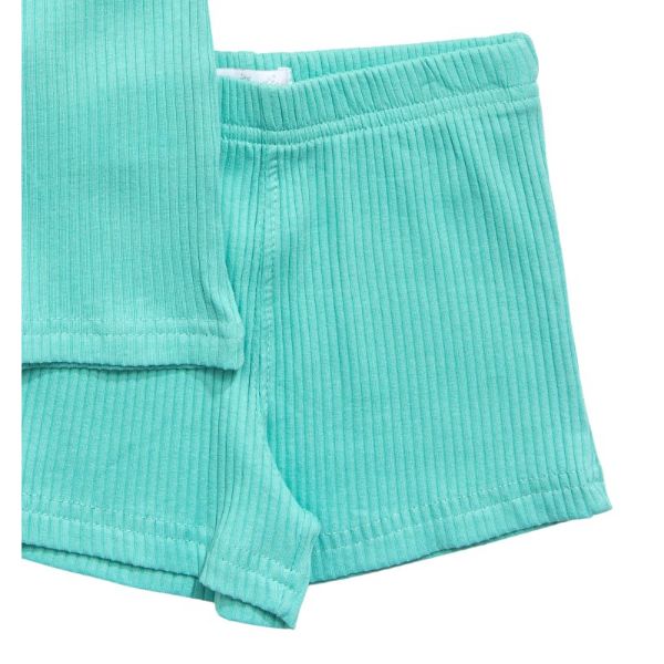 Σετ σορτς ριπ για κορίτσι σε χρώμα aqua FUNKY 123-724104-3