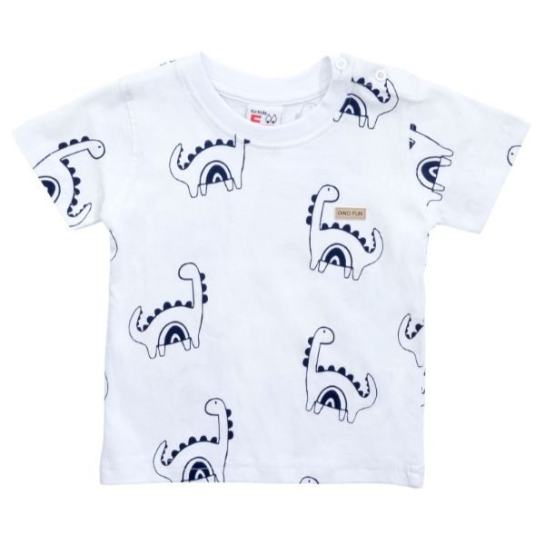Βρεφικό μπλουζάκι κοντομάνικο αγόρι λευκό FUNKY 123-805102-2