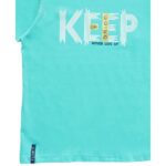 Μπλούζα κοντομάνικη για αγόρι σε χρώμα aqua FUNKY 123-105122-1