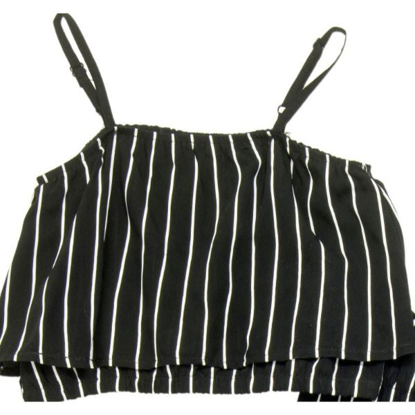 Σετ μπλούζα-παντελόνα για κορίτσι σε χρώμα μαύρο ριγέ FUNKY 123-522105-1