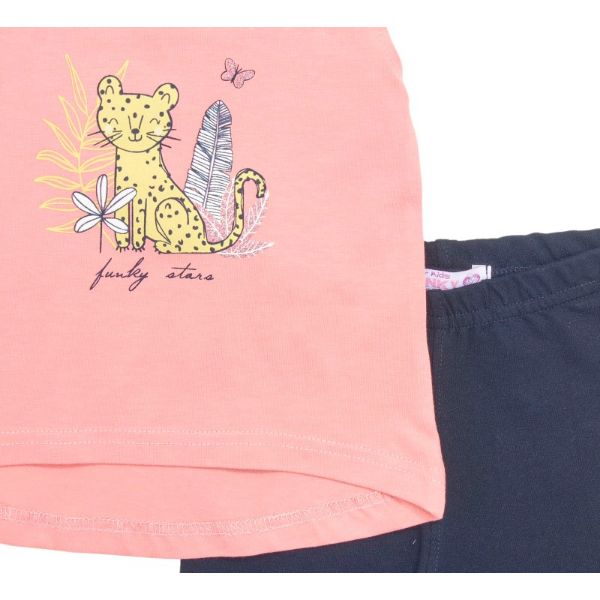 Βρεφικό σετ κάπρι κορίτσι σε χρώμα ροζ-μπλε FUNKY 123-919106-2