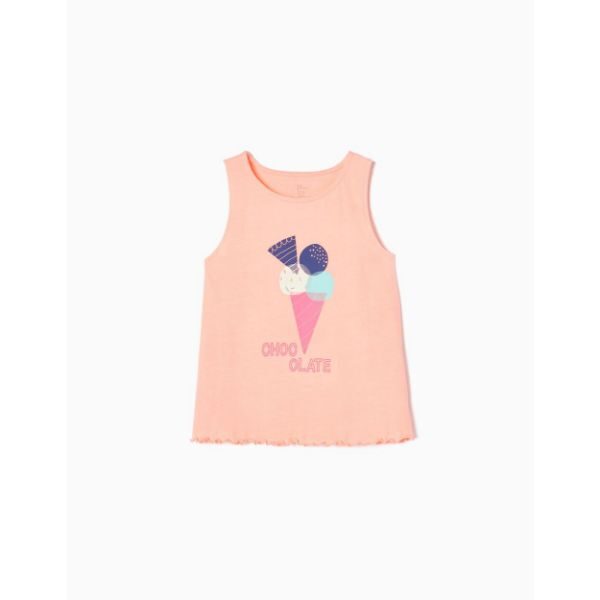 Μπλούζα αμάνικη για κορίτσι σε κοραλί χρώμα ZIPPY ZKGAP0303_23042