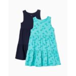 Φορέματα 2pack καλοκαιρινά κορίτσι σε γαλάζιο-μπλε σκούρο χρώμα Zippy ZKGAP0501_23030 _3