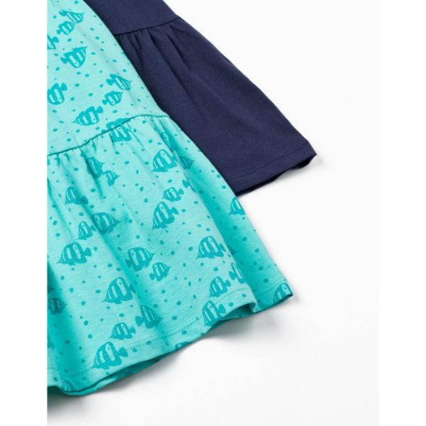 Φορέματα 2pack καλοκαιρινά κορίτσι σε γαλάζιο-μπλε σκούρο χρώμα Zippy ZKGAP0501_23030 _3