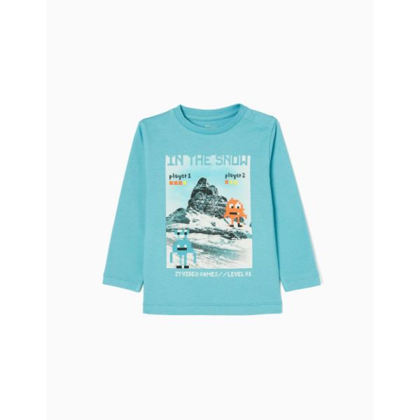 Βρεφική μπλούζα για αγόρι γαλάζιο Zippy ZBBAP0303_22046_1