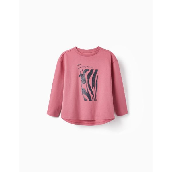 Μπλούζα μακρυμάνικη για κορίτσι σκούρο ροζ ZIPPY ZKGAP0303_23101_1