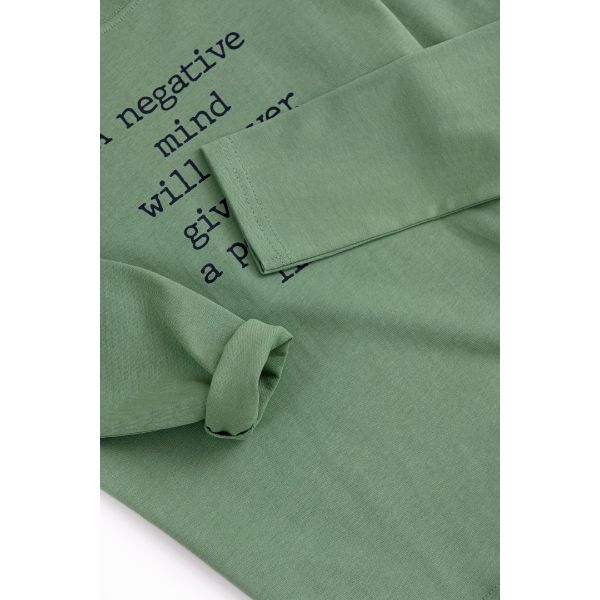 Μπλούζα μακρυμάνικη για αγόρι σε χρώμα ανοιχτό πράσινο FUNKY 224-106120-1